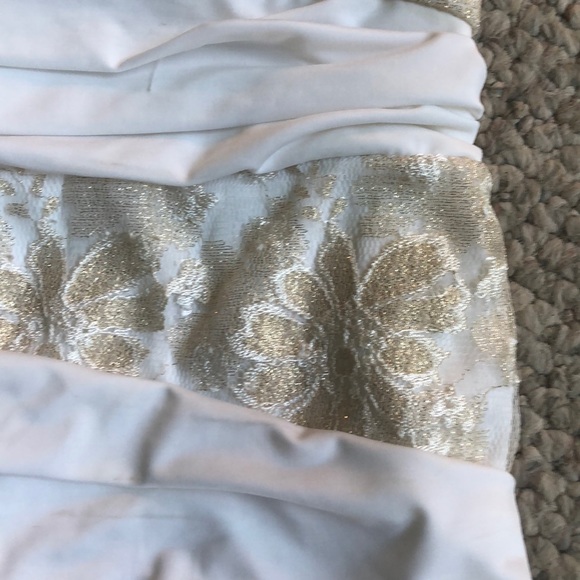 XOXO Fitted White Strapless Dress - Picture 4 of 5